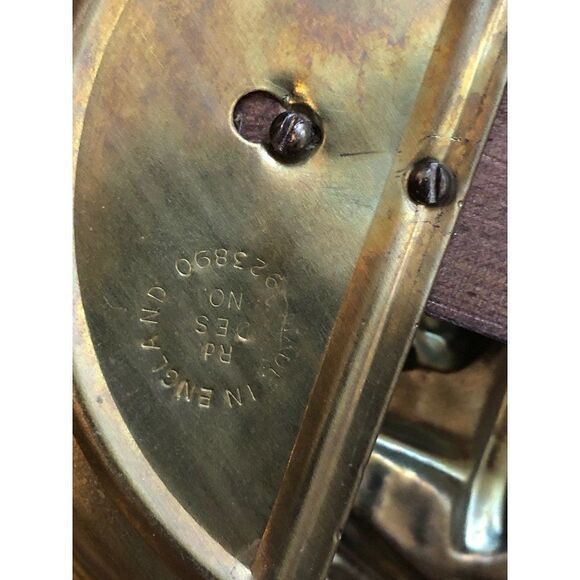 VINTAGE Brass Bed Warmer Wood Handle Made in England - Picture 5 of 5